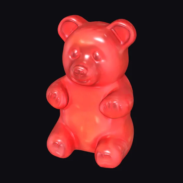 Translucent Red Gummy Bear