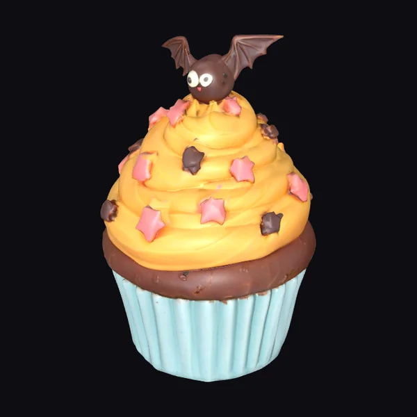 Cartoon Bat Cupcake