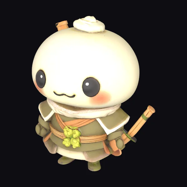 Bun Warrior Figurine