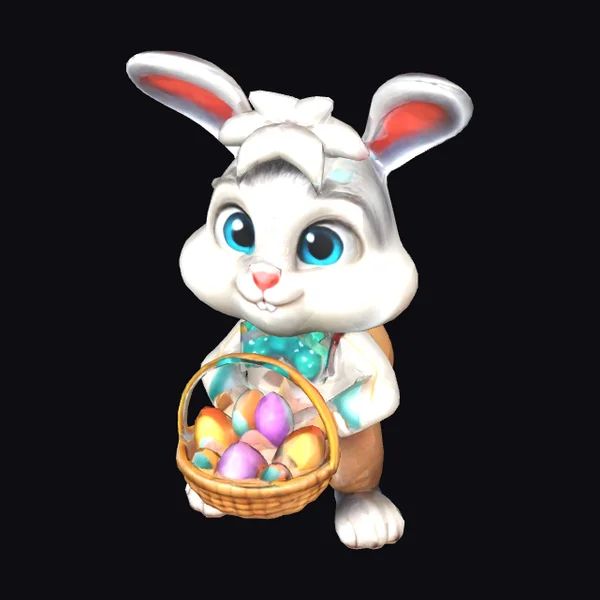 Easter Bunny Holding Eggs