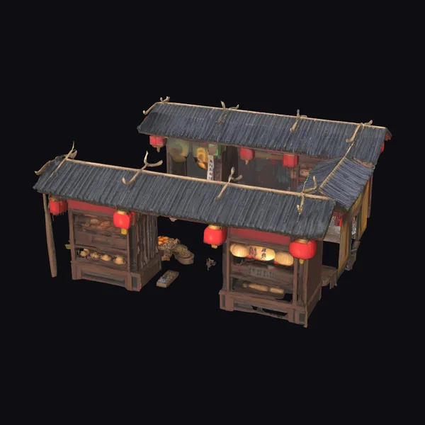 Ancient Chinese Market Stall
