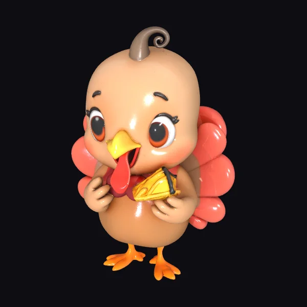 Chibi Turkey Figurine