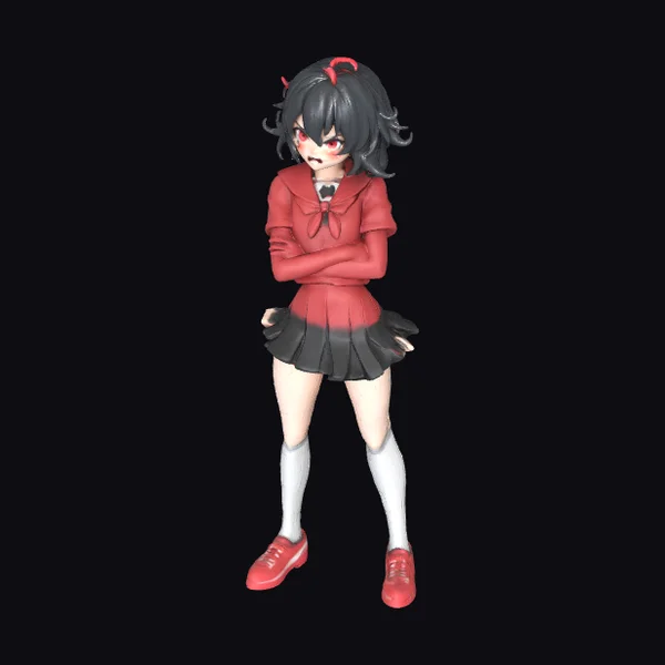 Angry Anime Girl Portrait