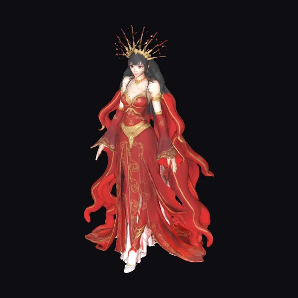 Anime Fantasy Red Empress