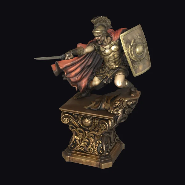Ancient Roman Warrior Statue