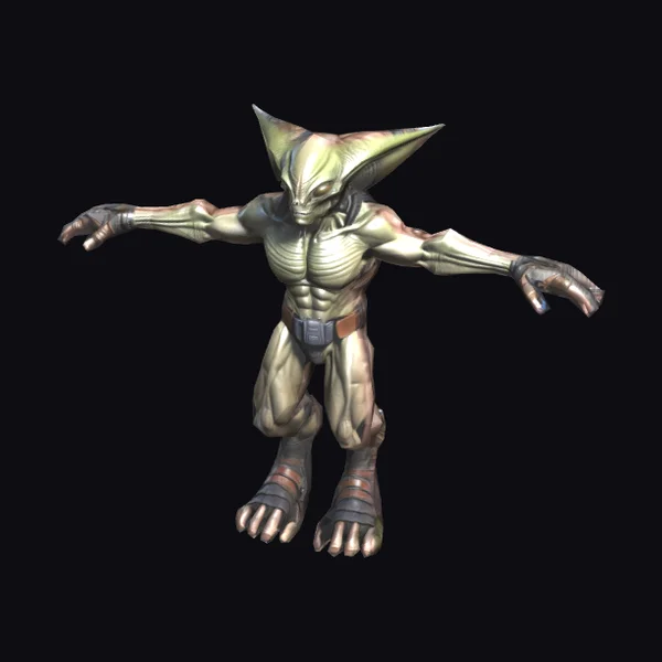 Alien Warrior with Backpack