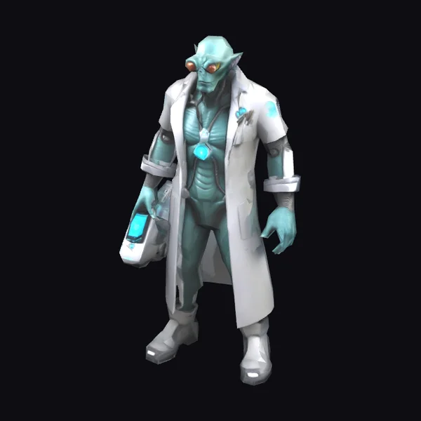 Alien Medical Doctor Portrait
