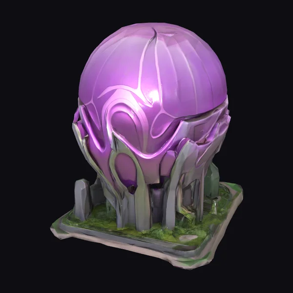 Purple Alien Skull