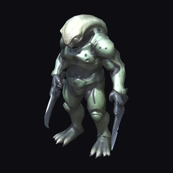 Alien Warrior with Blades