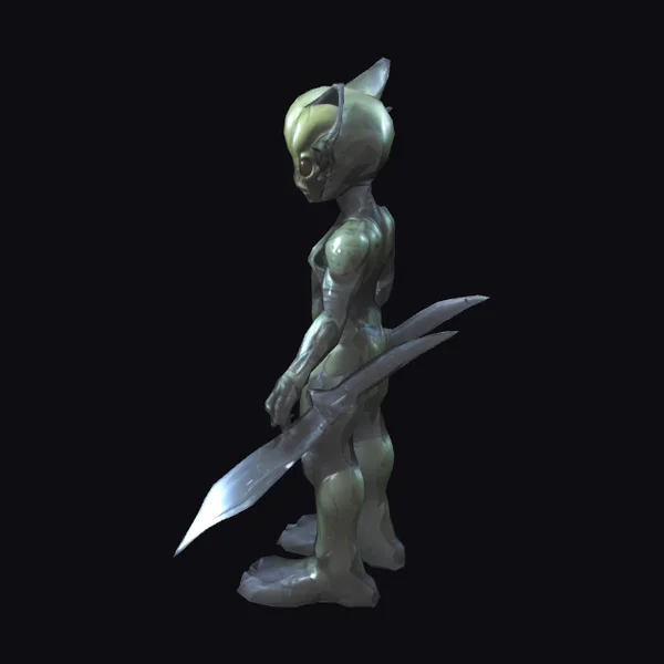 Alien Warrior with Swords