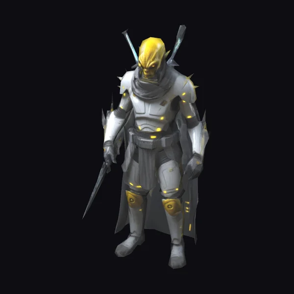 Alien Warrior with Swords