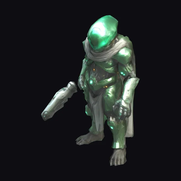 Green Alien Warrior