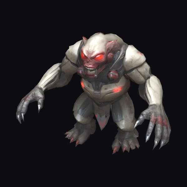 Alien Creature with Red Eyes