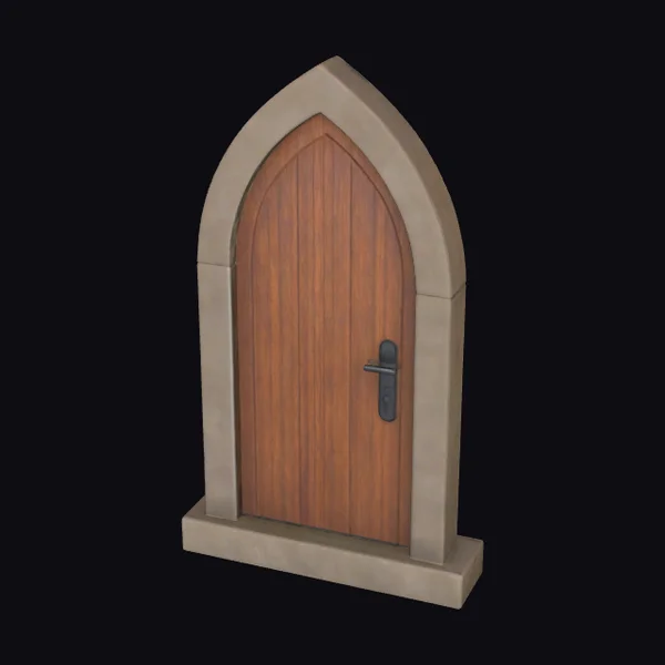 Arched Wooden Door