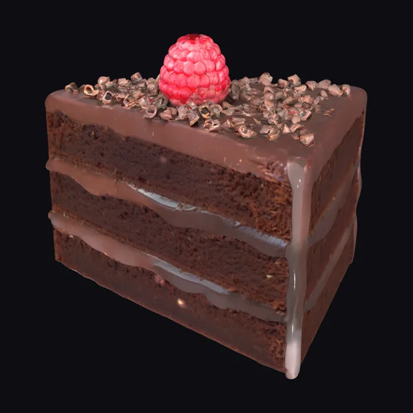 Triangular Chocolate Cake Slice