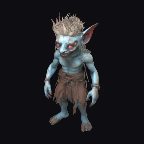 Blue Humanoid Fantasy Creature