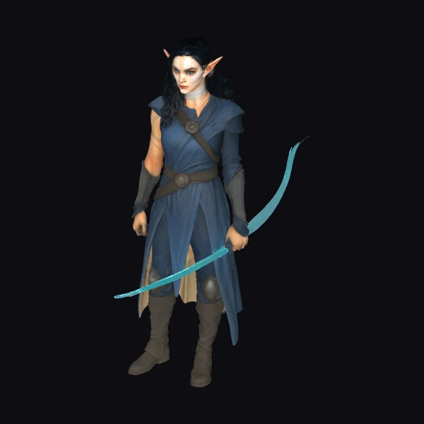 Elf Archer in Blue