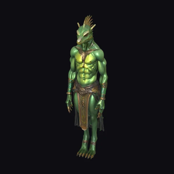 Emerald Lizard Humanoid