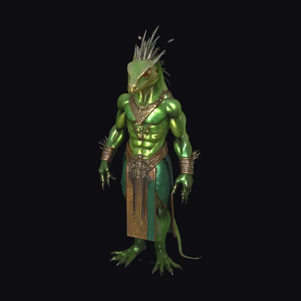 Emerald Lizard Humanoid