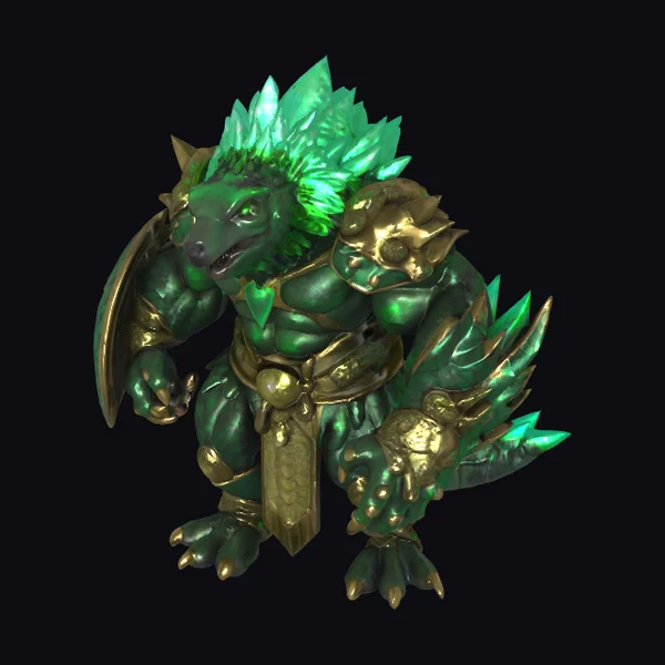 Emerald Crystal Pangolin Warrior
