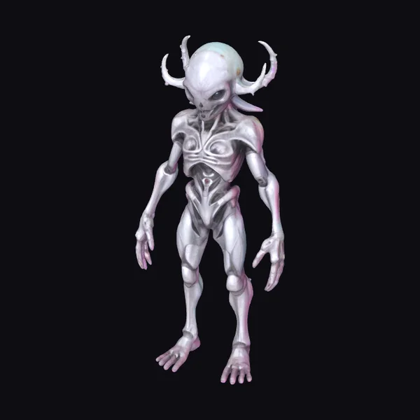 Alien Creature with Horns