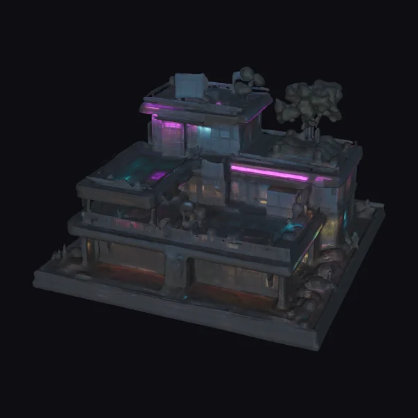 Cyberpunk Building Structure