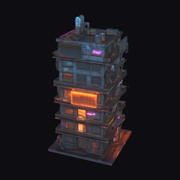 Cyberpunk Apartment Building