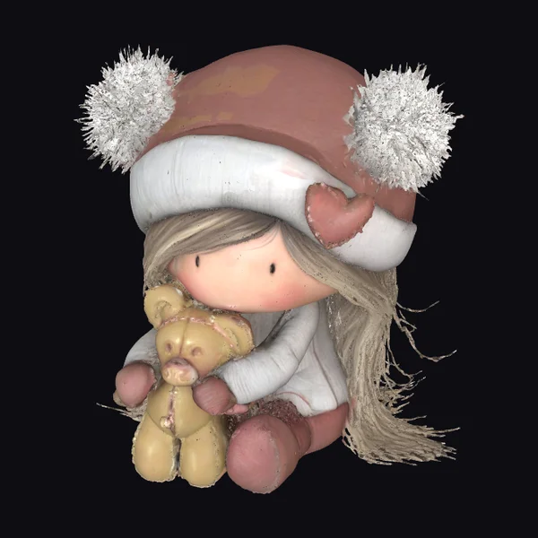 Girl with Teddy Bear