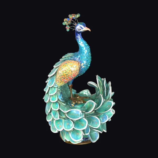 Ceramic Peacock Display
