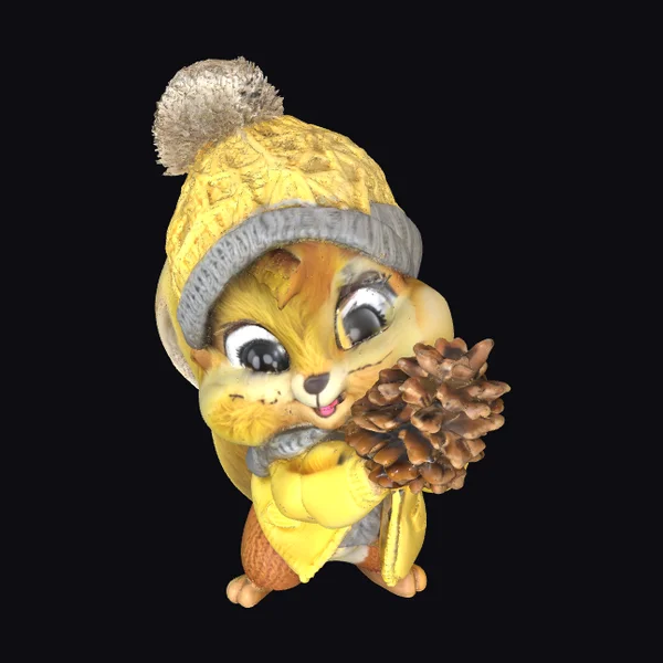 Squirrel in Yellow Hat