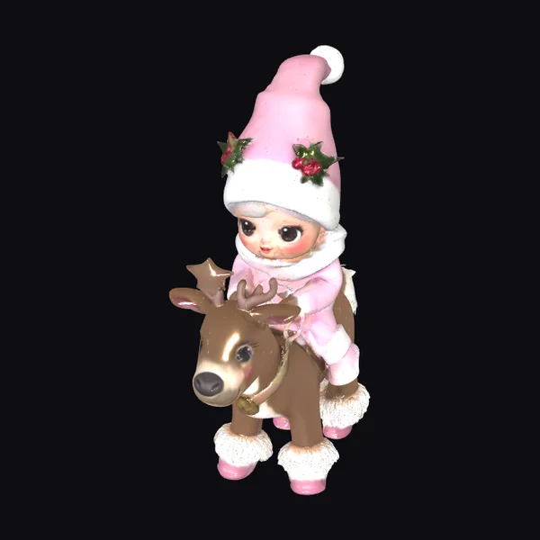 Chibi Child on Reindeer