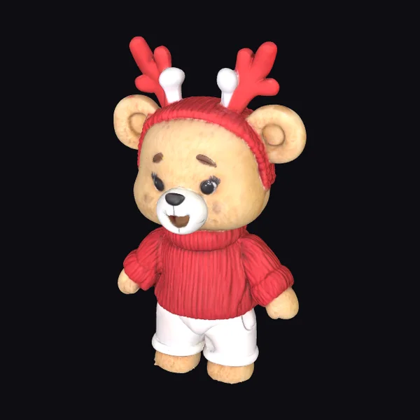 Cute Teddy Bear Reindeer