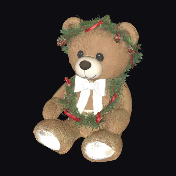 Christmas Teddy Bear Wreath