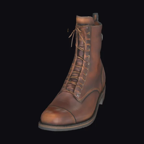 Brown Leather Motorcycle Boot
