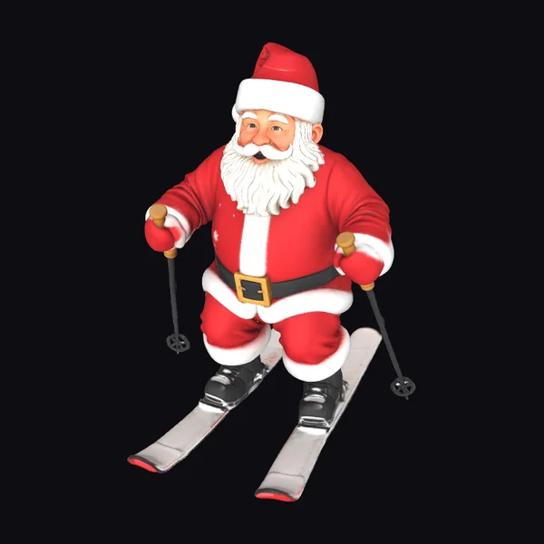 Santa on Skis
