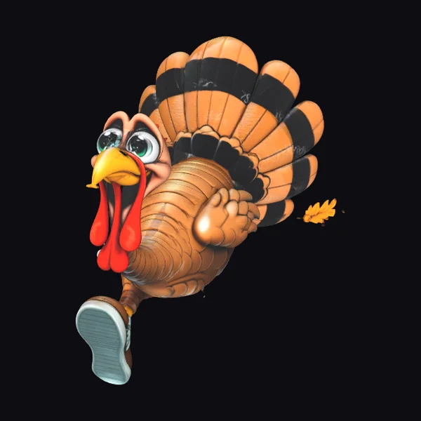 Running Turkey Cartoon