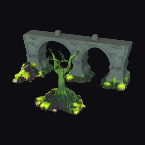 Overgrown Aqueduct Ruin