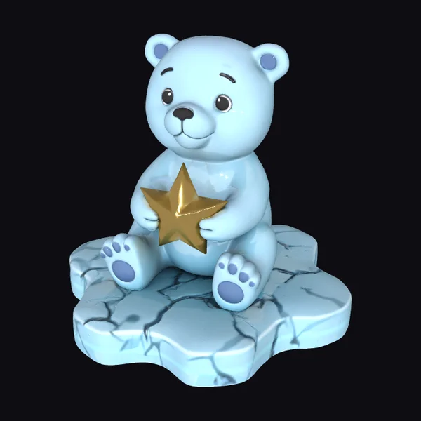Baby Polar Bear Figurine