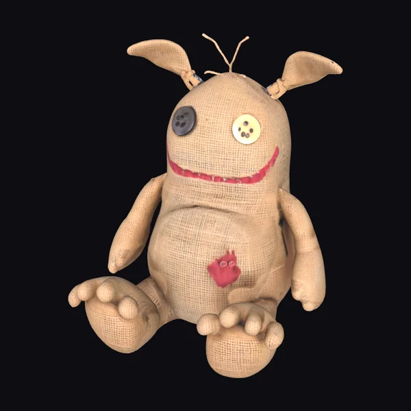 Cute Burlap Monster Toy
