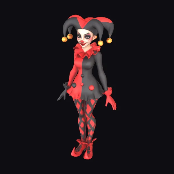 Woman Jester Full Body