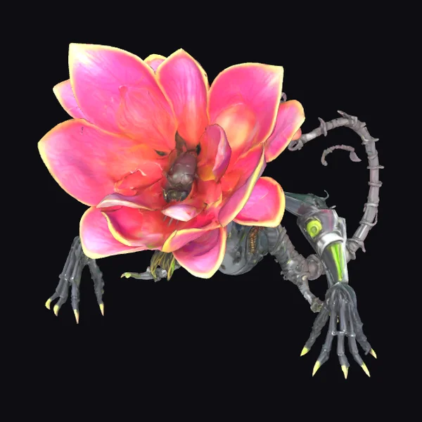 Biomechanical Flower Creature