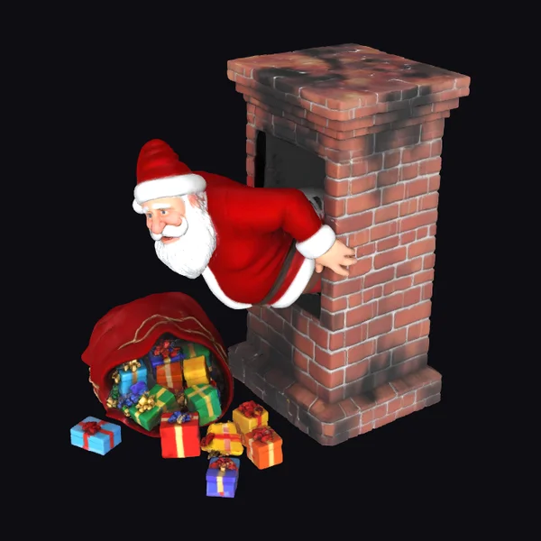 Santa Stuck in Chimney