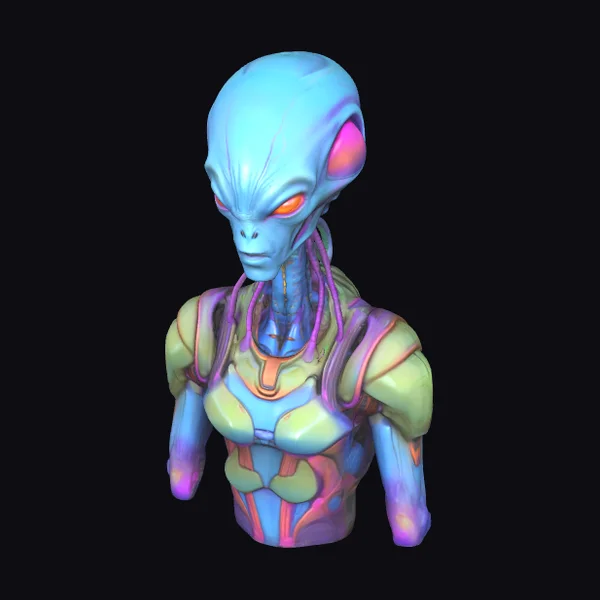 Alien Space Warrior Bust