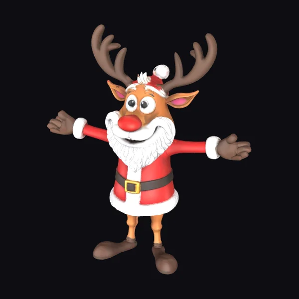 Festive Reindeer Character