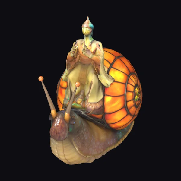 Snail with Human Rider