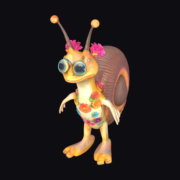Cartoon Snail Character