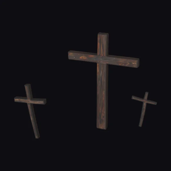 Wooden Crosses Trio