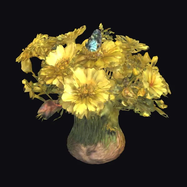 Yellow Flowers in Vase