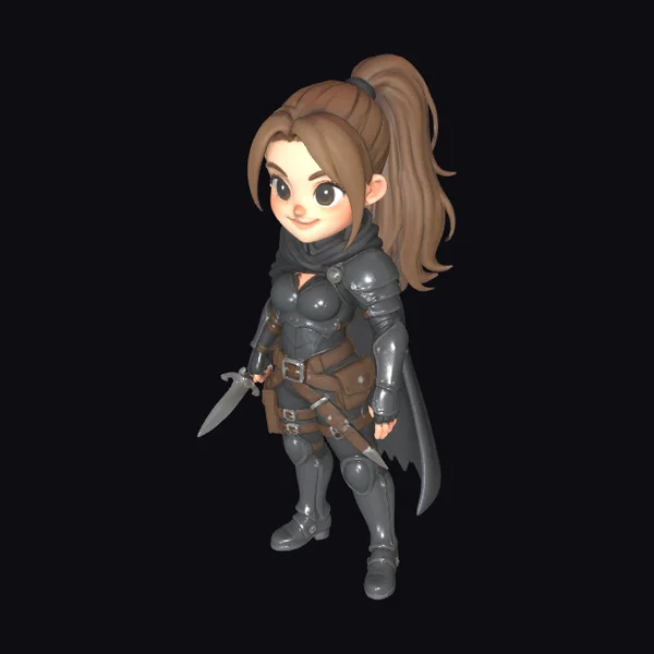 Cartoon Female Warrior