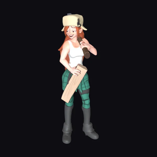 Cartoon Lumberjack Girl